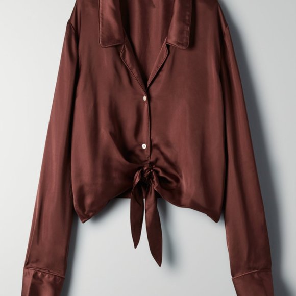 Wilfred Aritzia Tie-Front Blouse - Picture 3 of 4